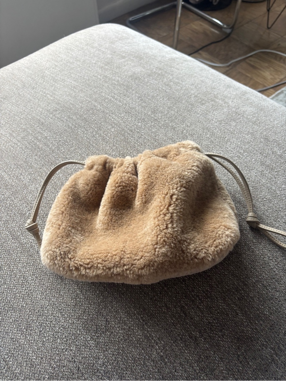Universal Thread Tan Faux-Shearling Drawstring Mini Bag - Picture 11 of 11